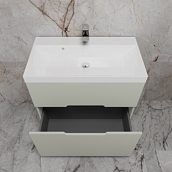 Style Line Тумба под раковину Матис 80 олива – фотография-6